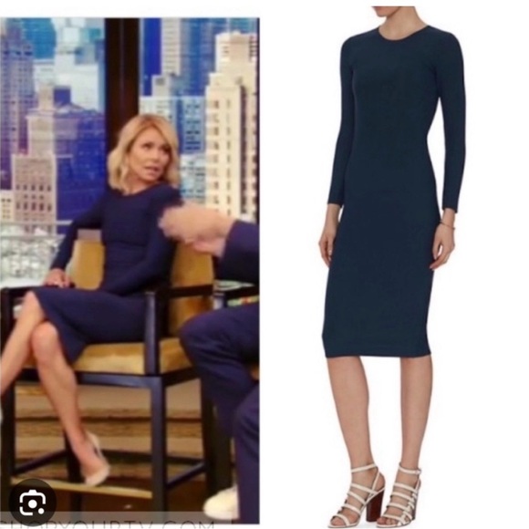Nadia Tarr Long Sleeve Navy Dress
